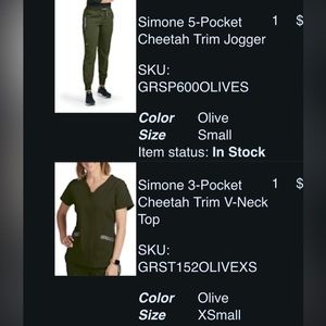 Greys anatomy olive cheetah scrub set